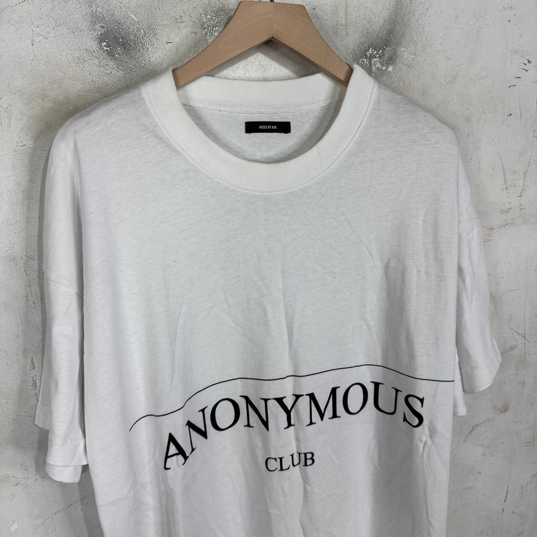 Hood By Air White Anonymous Club Logo T-Shirt