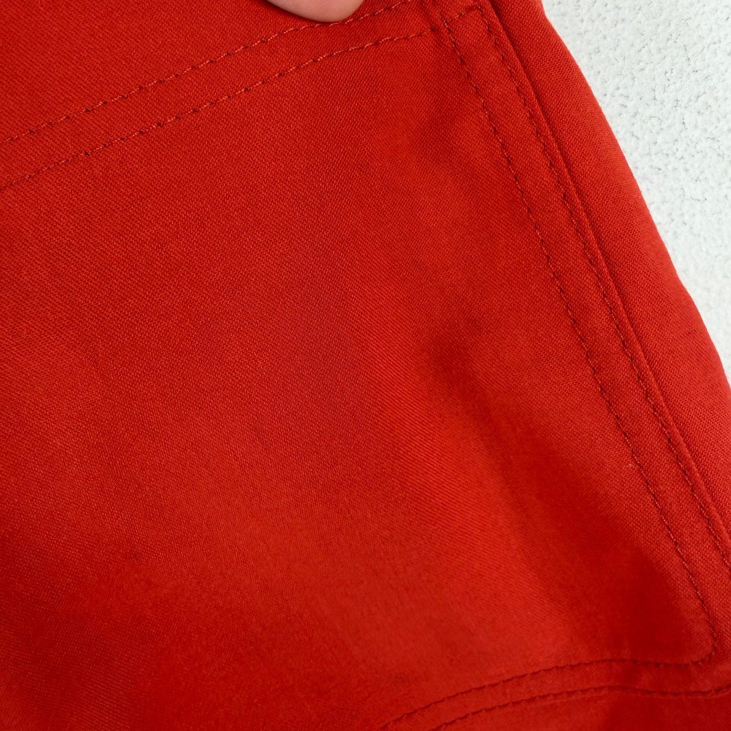 Jacquemus Orange Wool Blend Belted Shorts