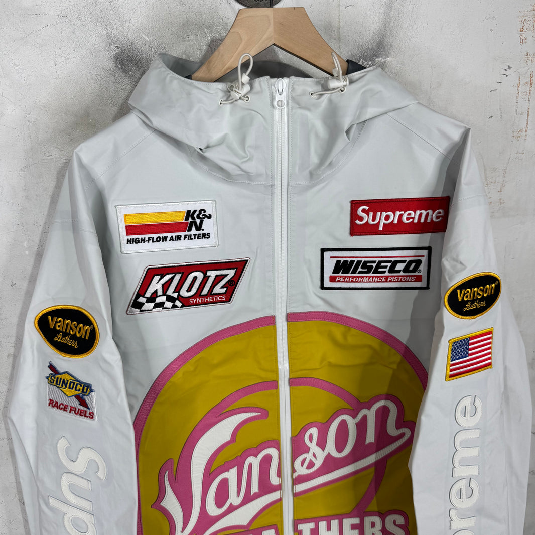 Supreme x Vanson White/Pink/Yellow Rain Jacket