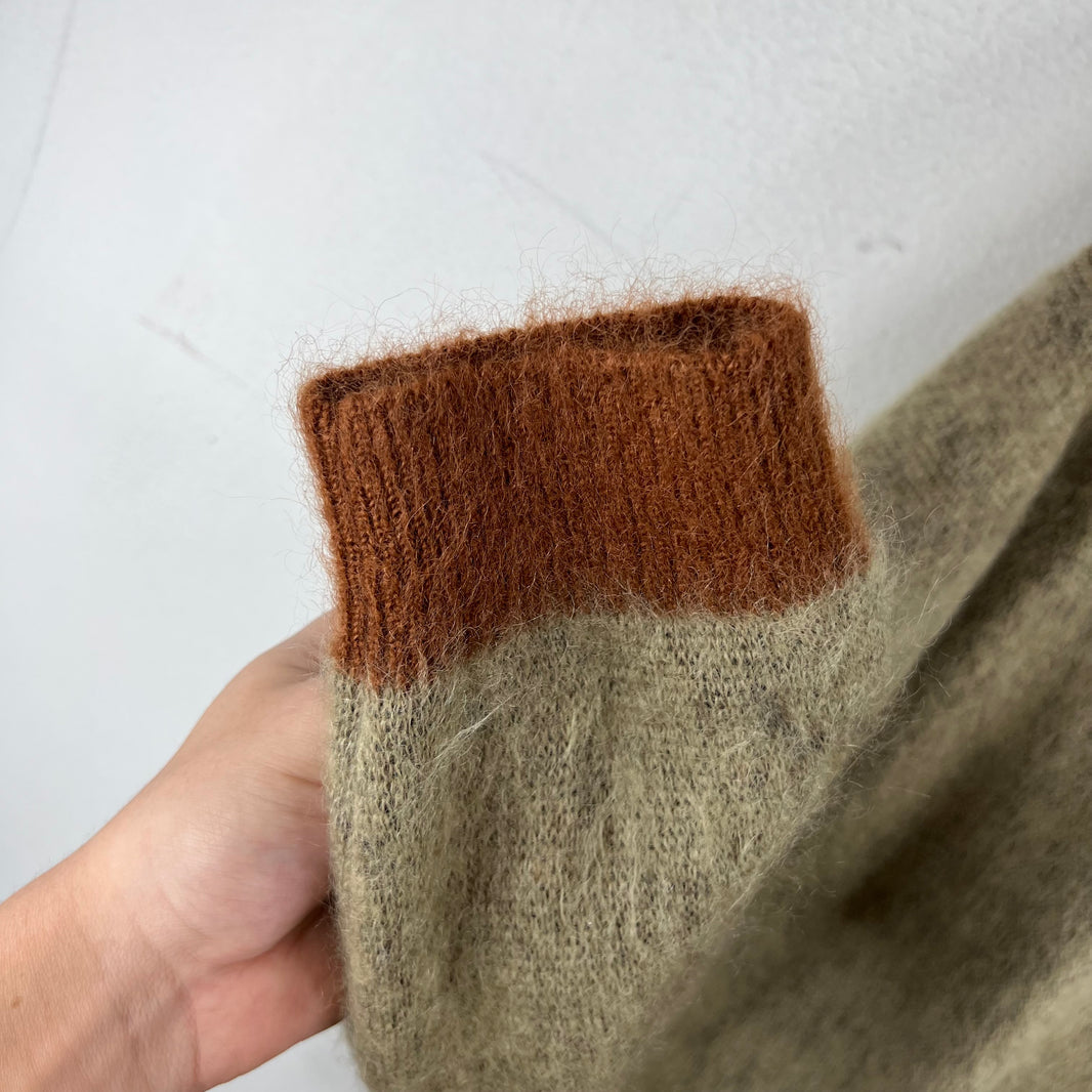 Celine Rhinestone Button Up Mohair Cardigan