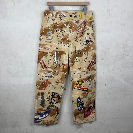 Vetements Desert Camo Sticker Cargo Pants
