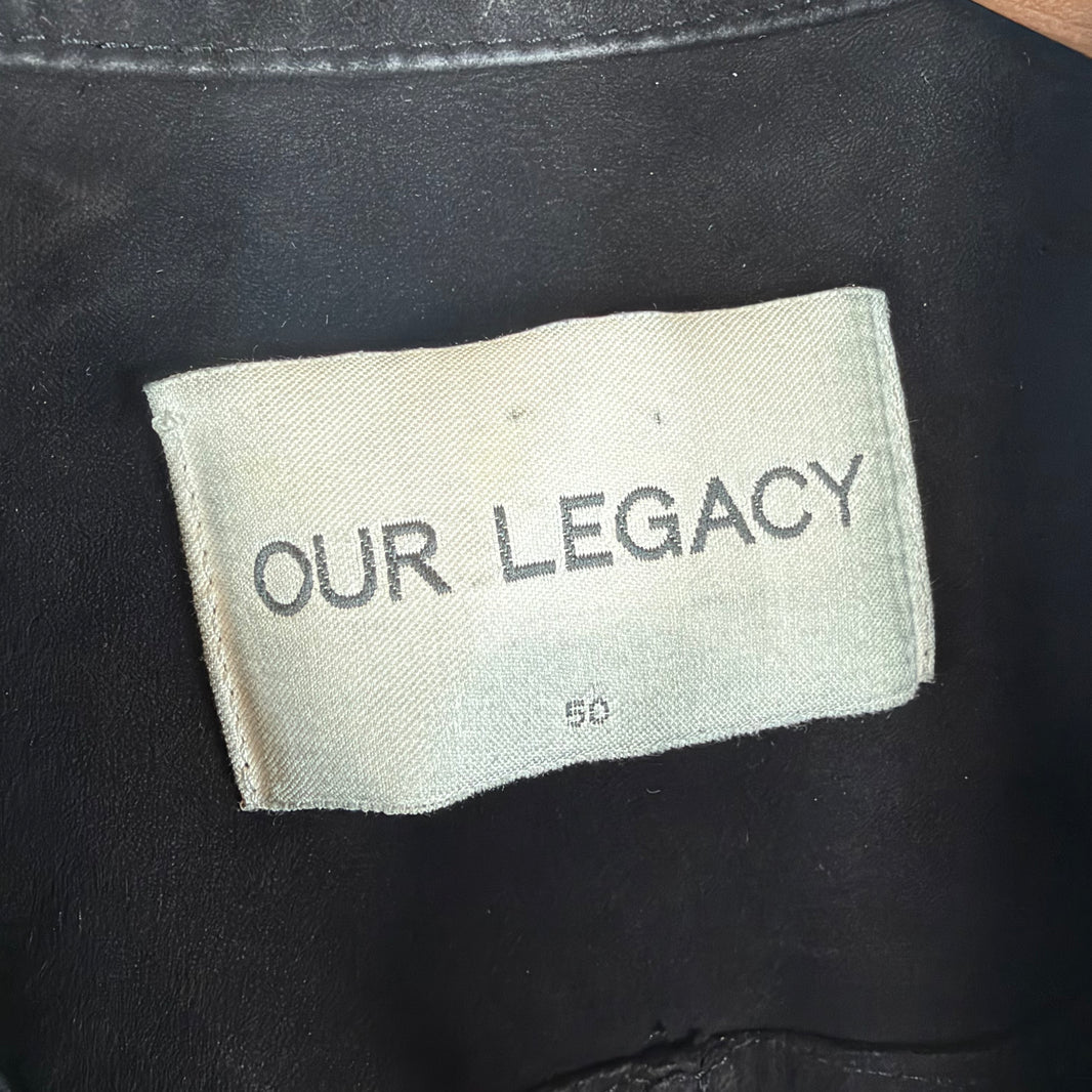 Our Legacy Leather Suede Zip Shirt