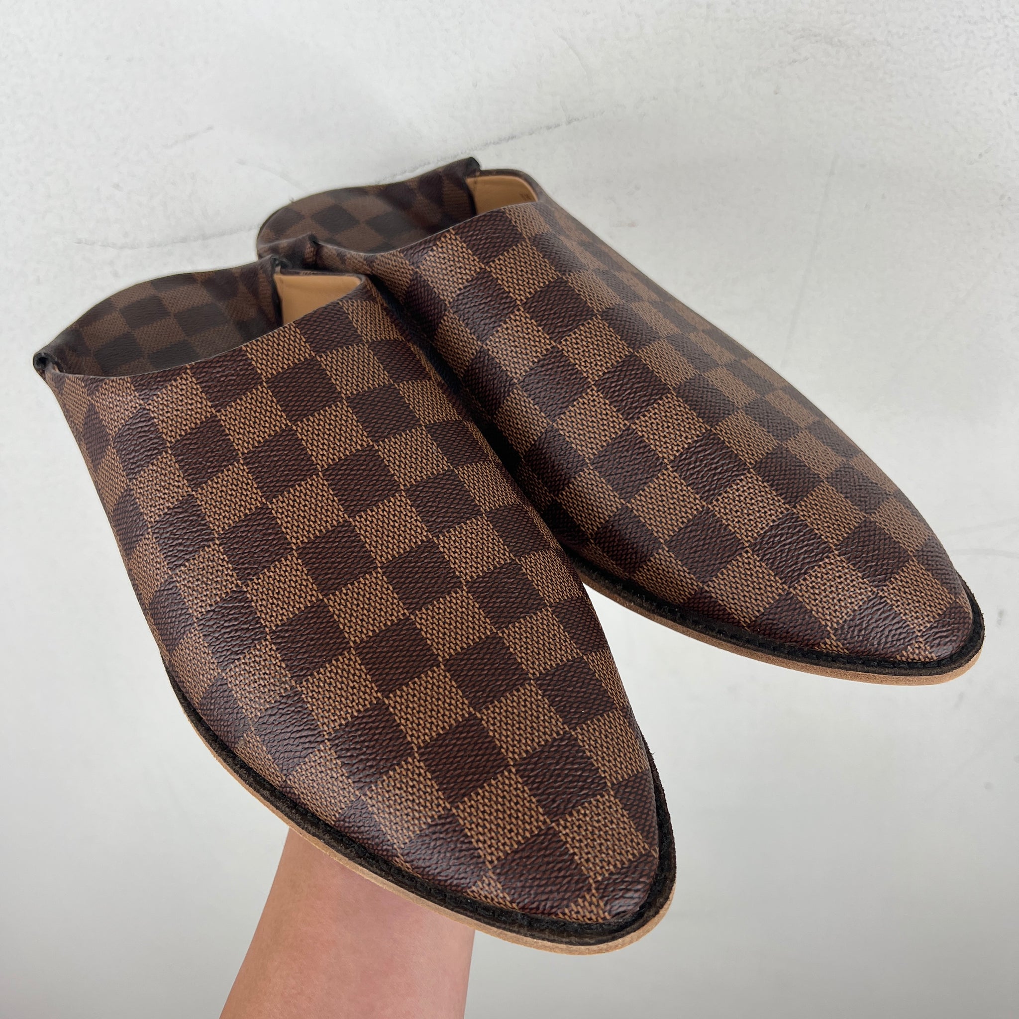 Louis Vuitton Brown Damier Pointed Slippers