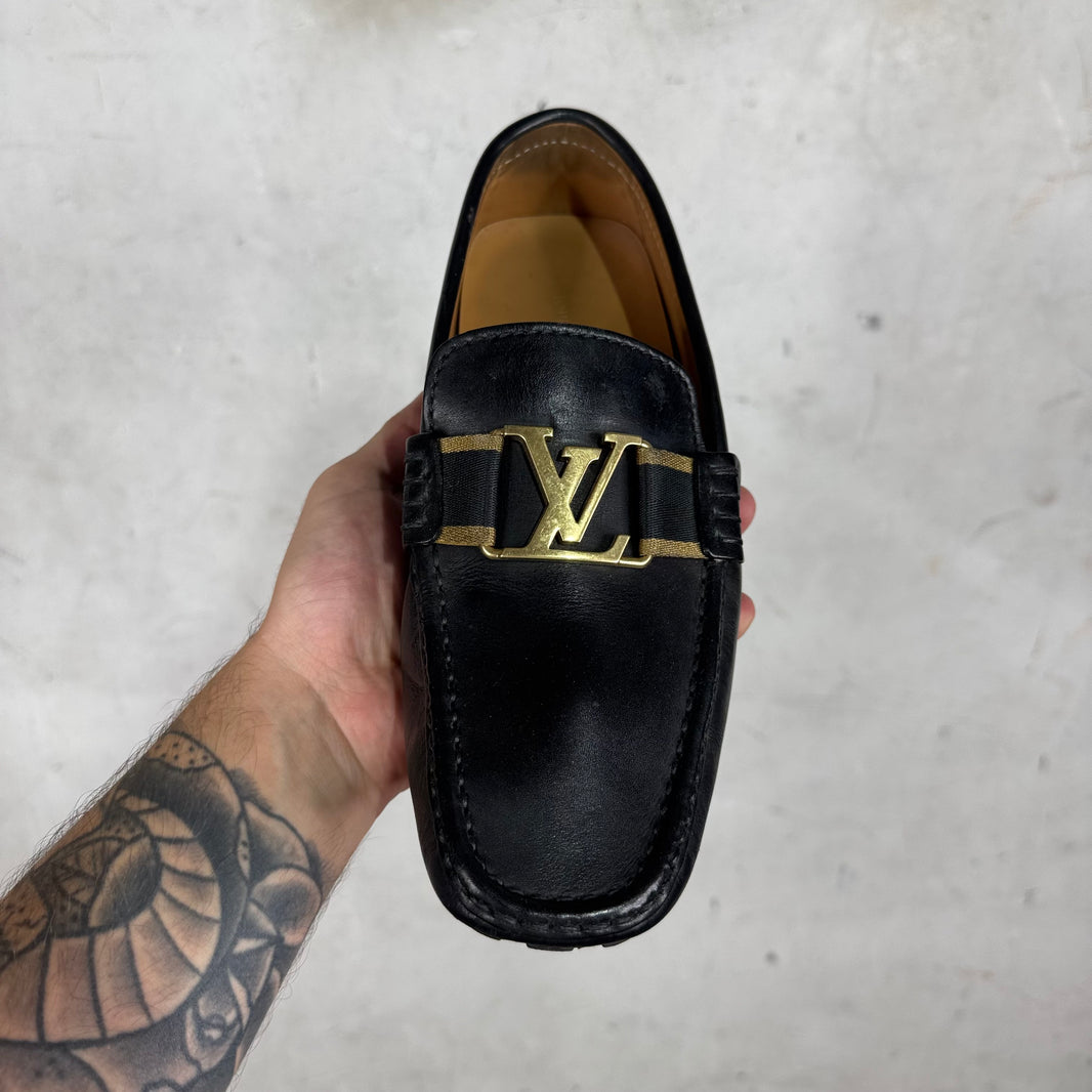Louis Vuitton Gold Buckled Driver Shoes