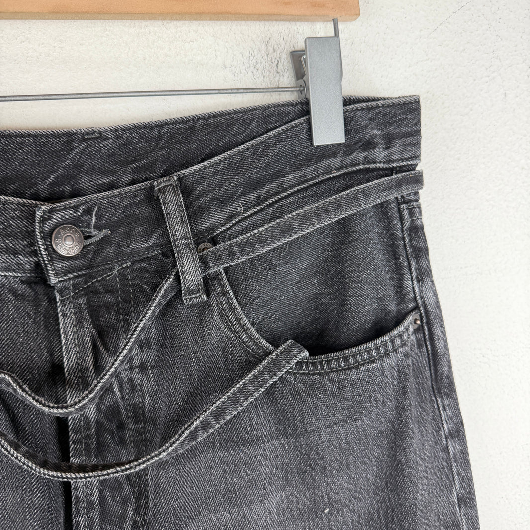 Acne Studios 1991 Toj Vintage Belted Black Jeans