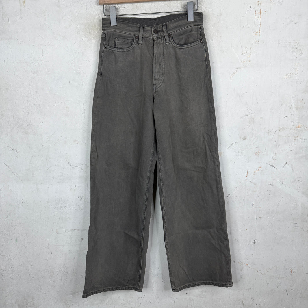 Acne Studios Altered Gray Wide Leg Jeans