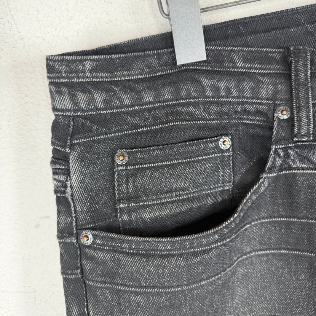 Supreme Black Layered Denim Jeans