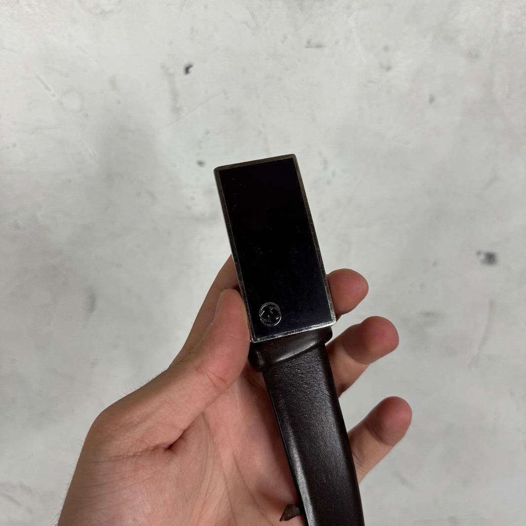 Gucci Interlock Rectangular Buckled Belt