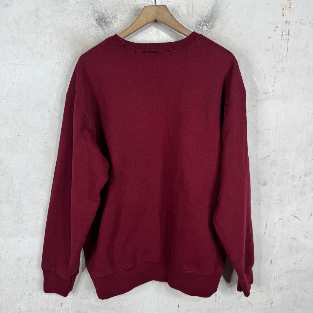 Supreme Maroon Box Logo Crewneck