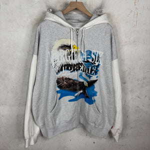 Supreme x MM6 Grey Eagle Zip Hoodie
