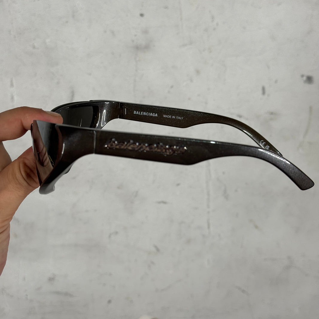 Balenciaga Black Glossy Reverse Xpander Sunglasses
