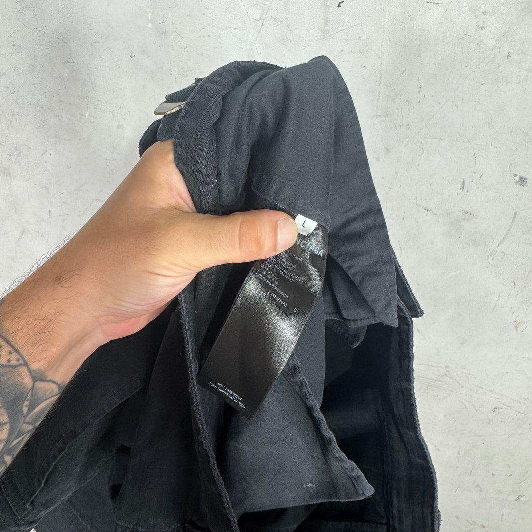 Balenciaga Ripstop Distressed Cargo Shorts
