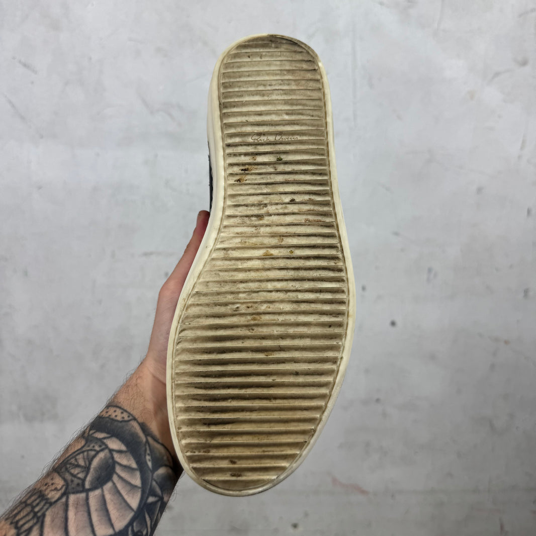 Rick Owens Tonal Black Leather Vans