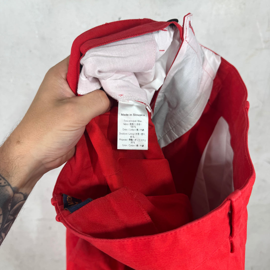 Louis Vuitton Red Uniformes Carpenter Pants