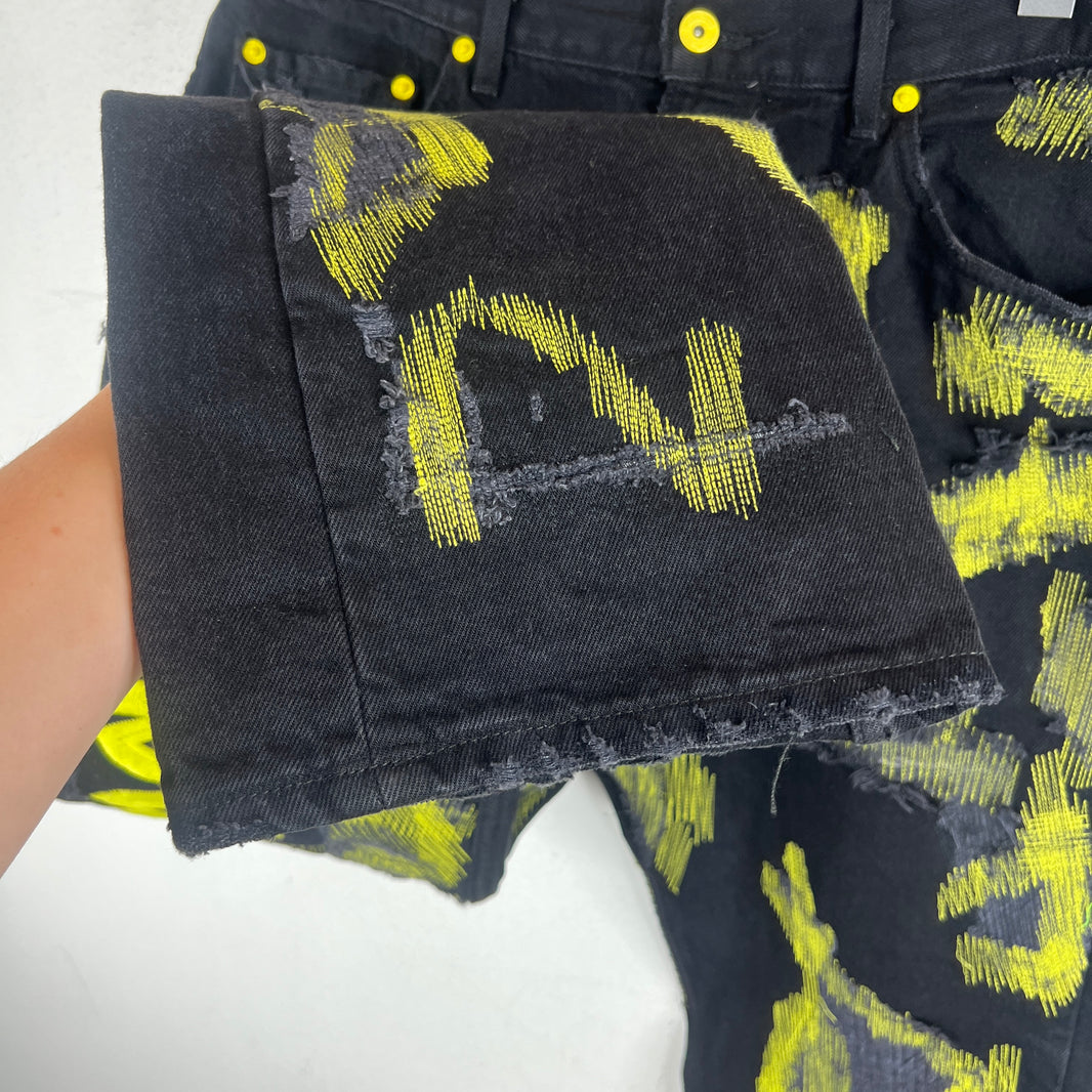 Endless Denim Black/Yellow Jeans