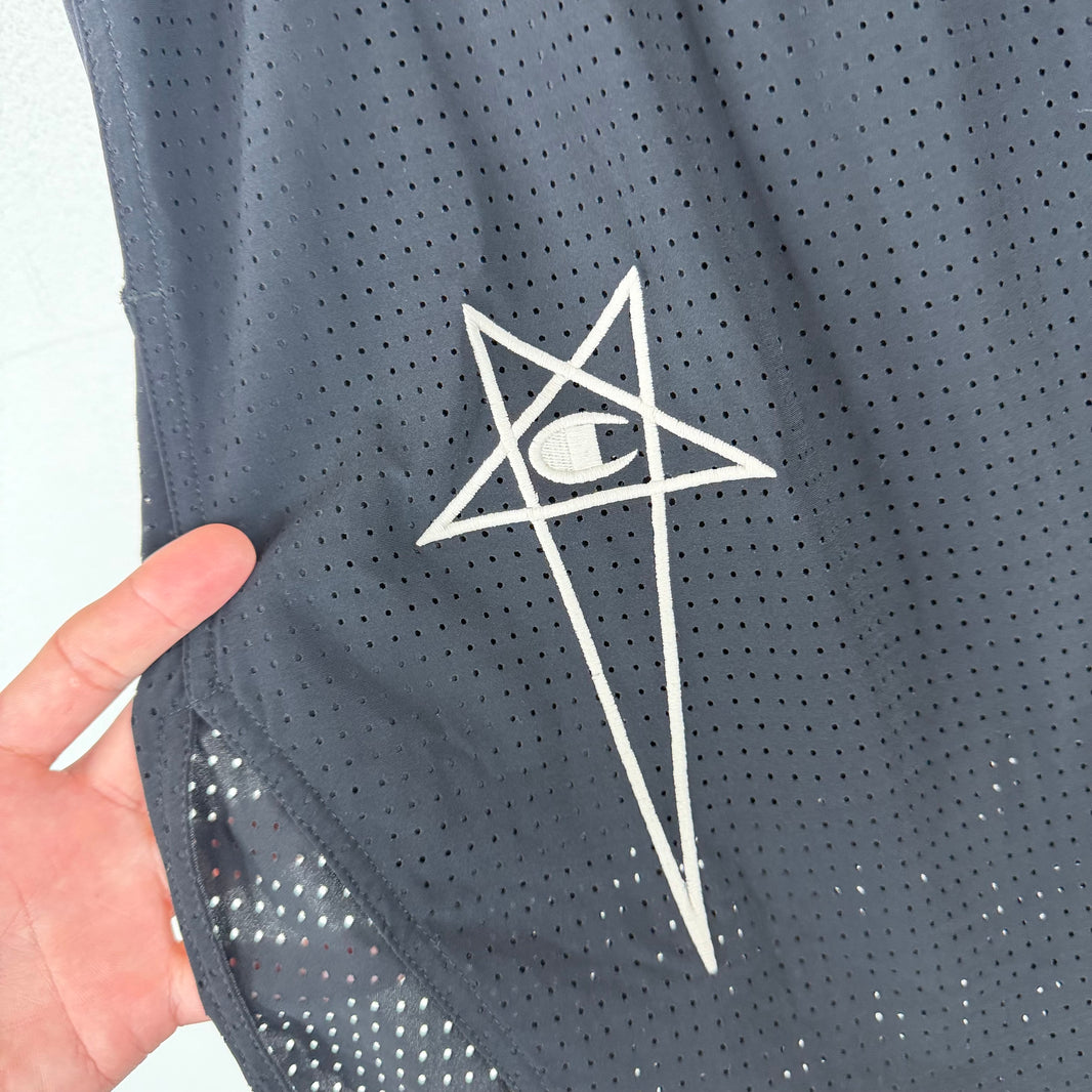 Rick Owens Champion Pentagram Mesh Shorts