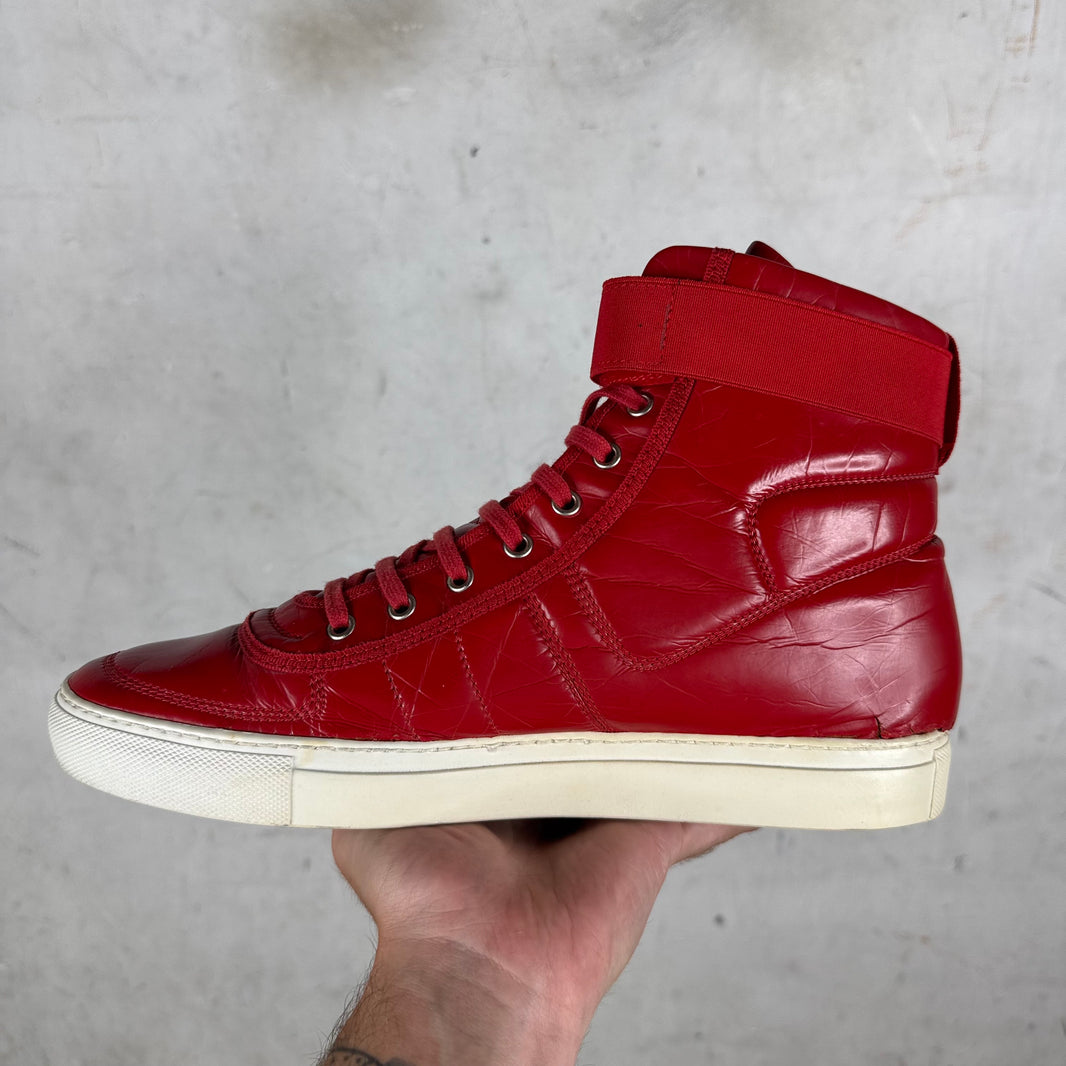Raf Simons Red Leather Vandal Sneakers