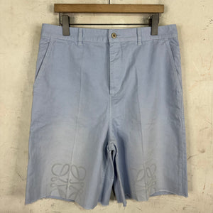 Loewe Faded Anagram Distressed Trouser Shorts