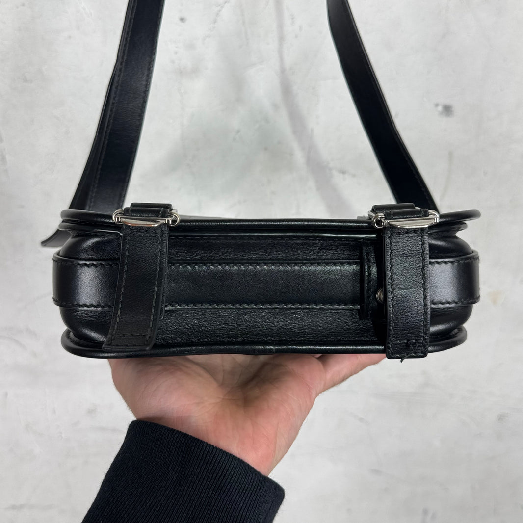 Burberry Embossed Plaid Flap Messenger