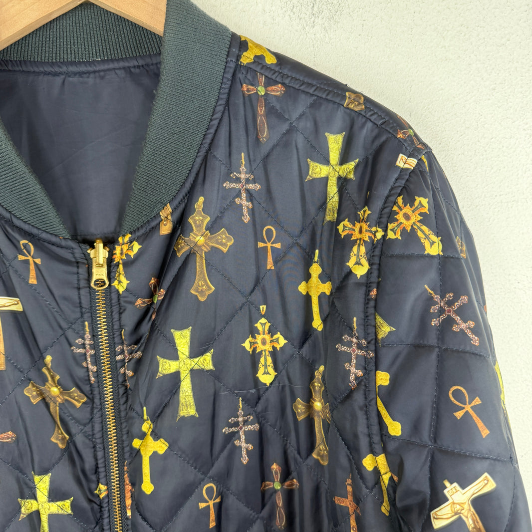 Supreme Navy Crosses Reversible Bomber Jacket