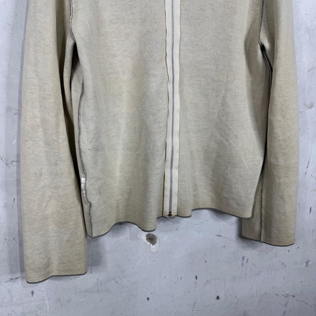 CDG HP "Permission Stop" Reversible Zip Sweater