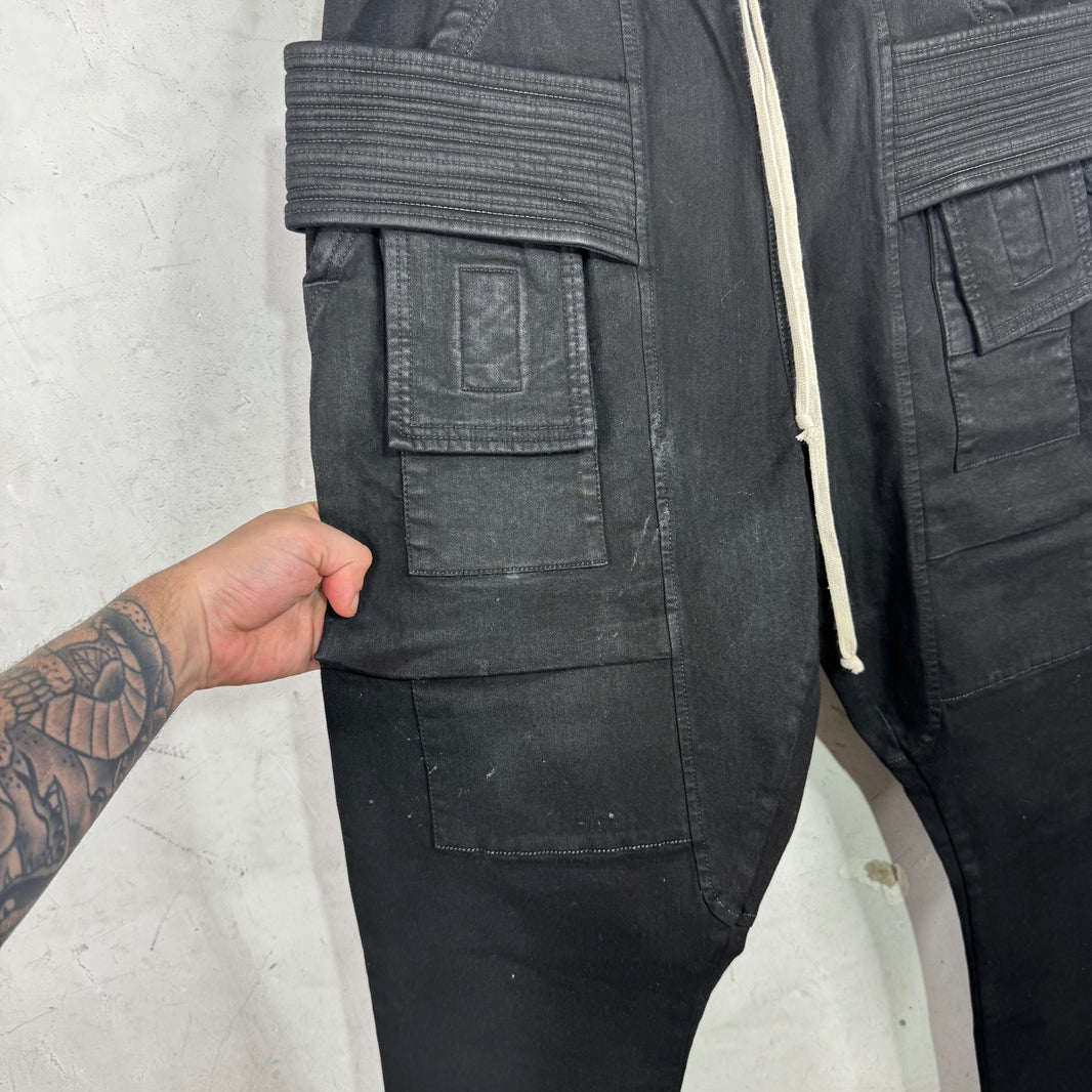 DRKSHDW Waxed Creatch Cargos