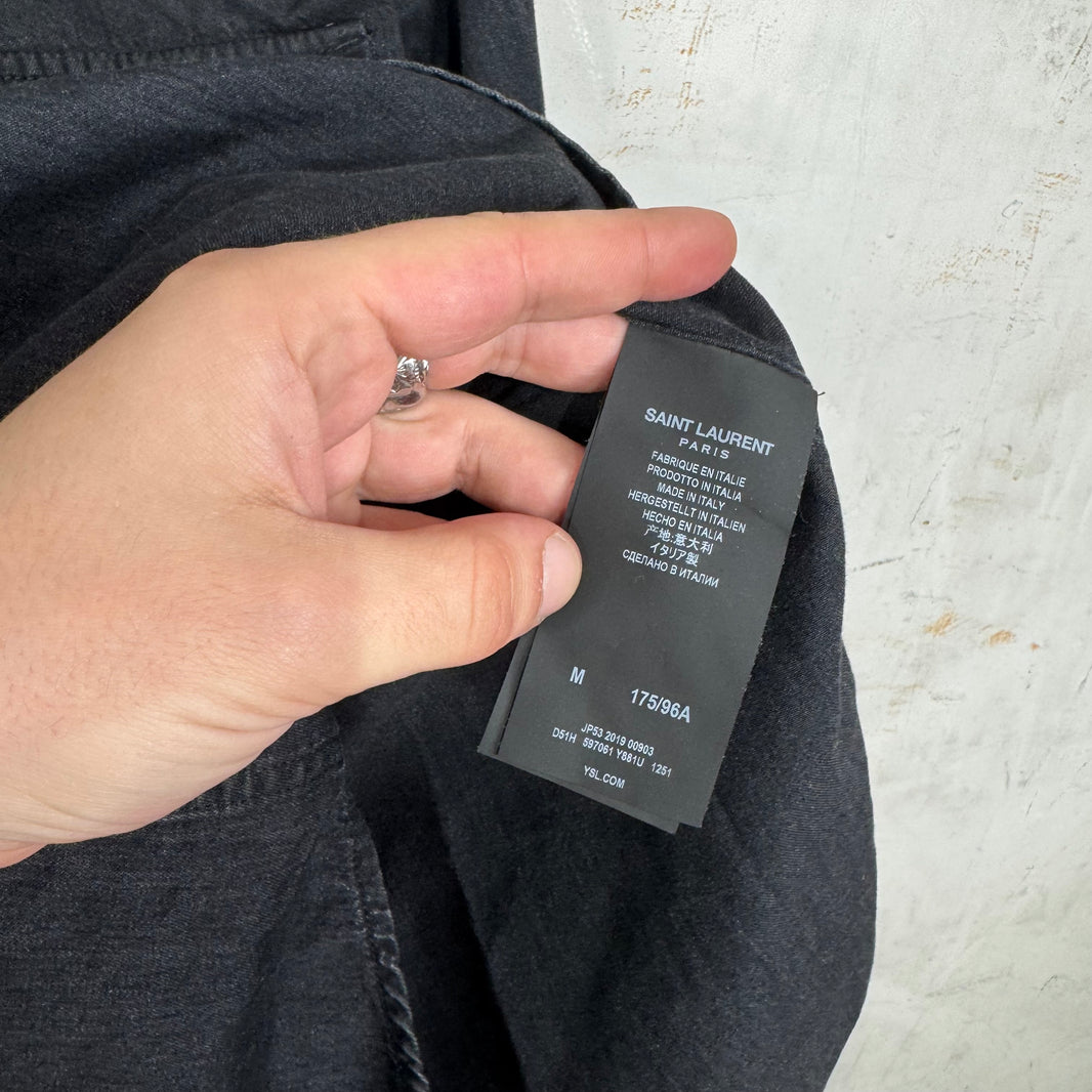 Saint Laurent Snapped Light Denim Shirt