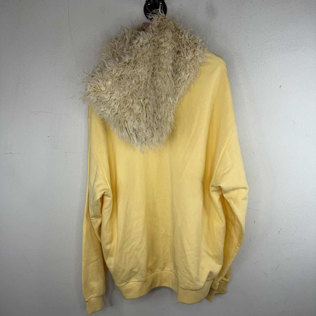 Marni Fur Hood Yellow Hoodie