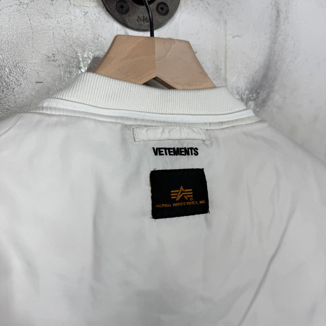 Vetements x Alpha Industries White Bomber Vest