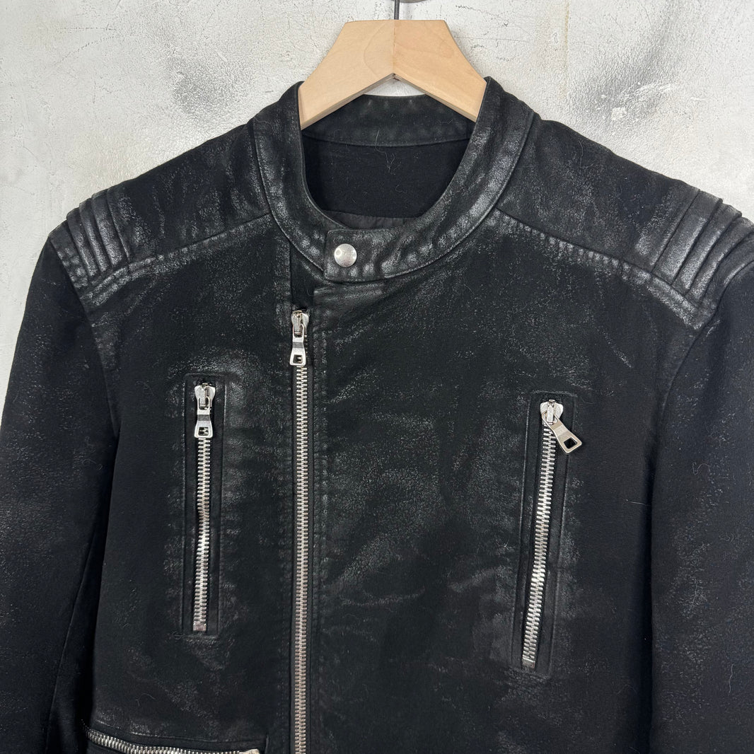 Balmain Brushed Twill Biker Jacket