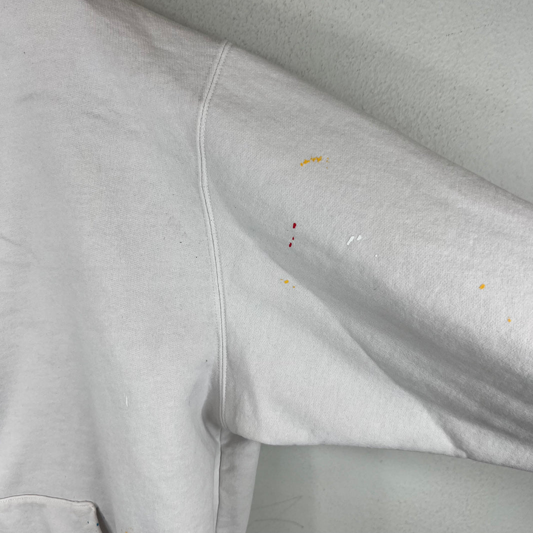 Supreme White MM6 Box Logo Zip-Up Hoodie