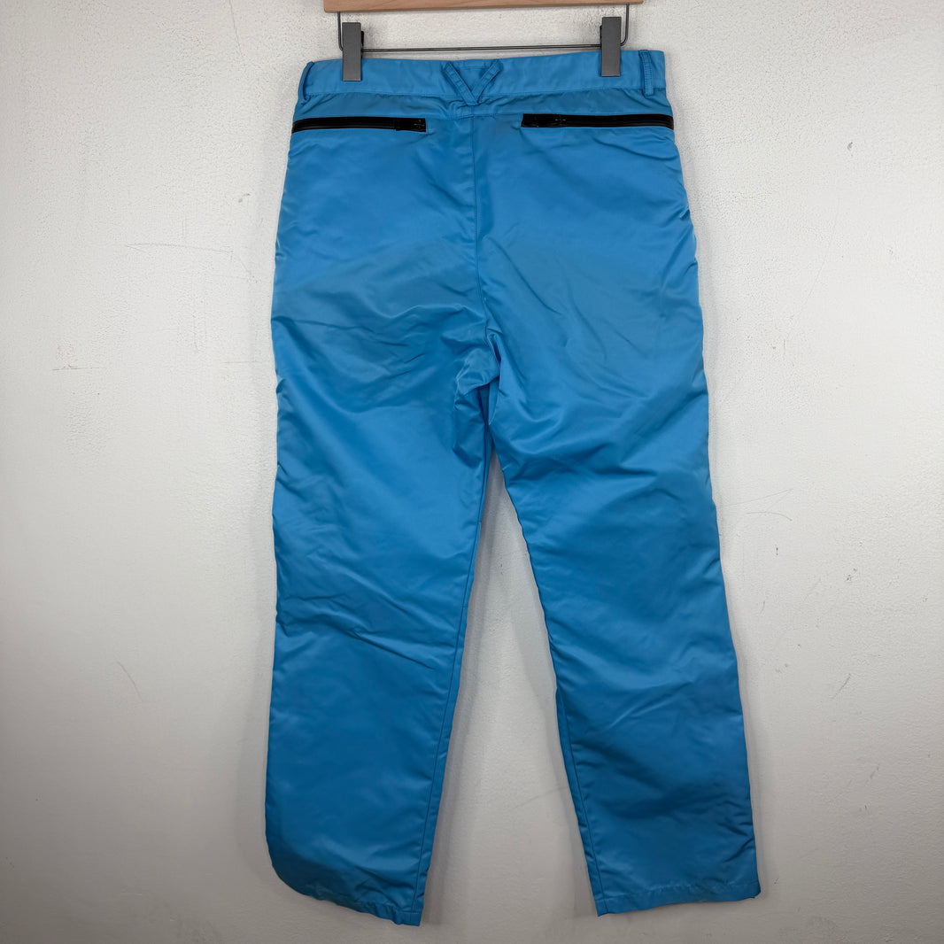 Bottega Veneta Blue Pipped Zipper Nylon Pants