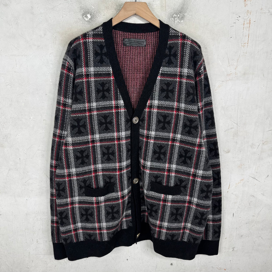 Chrome Hearts Motif Cross Wool Cardigan