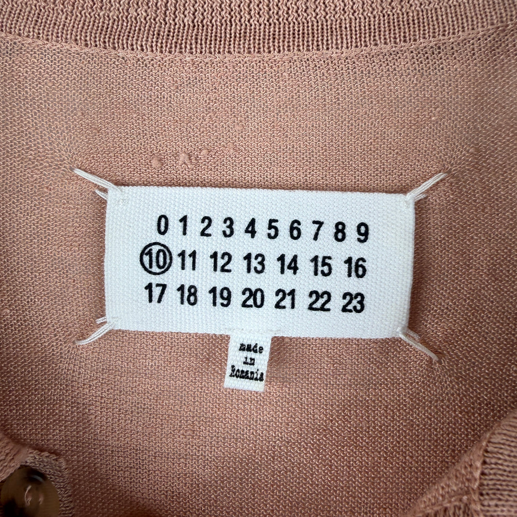 Margiela Pink Linen Polo T-Shirt