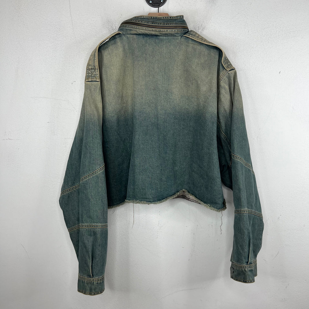Martine Rose Cropped D-Ring Denim Jacket