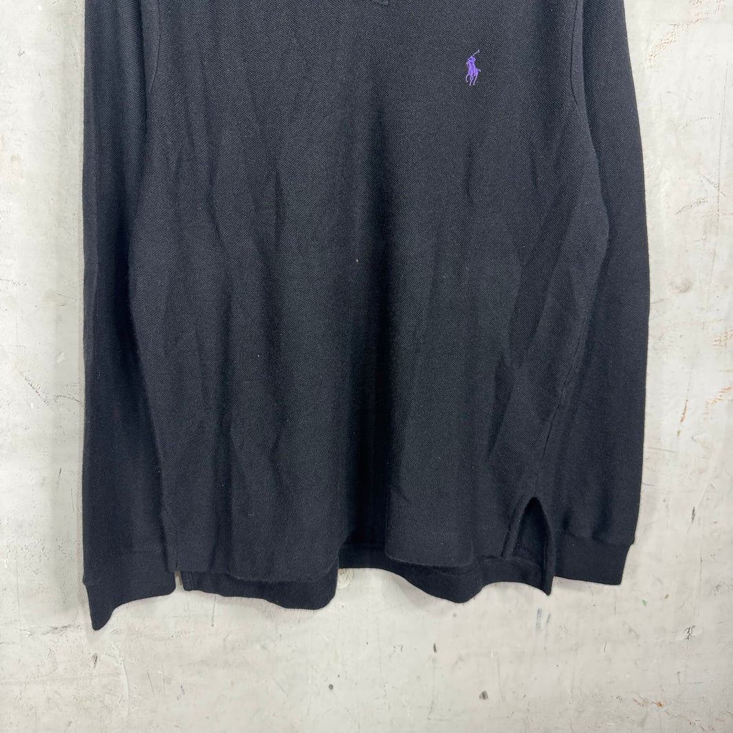 Polo Ralph Lauren Black Cashmere Rugby Sweater