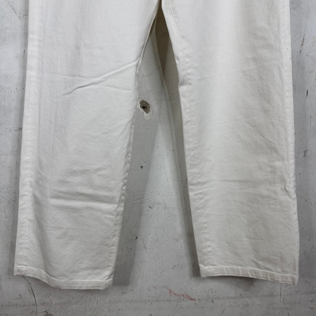 Margiela White Elastic Band Jeans
