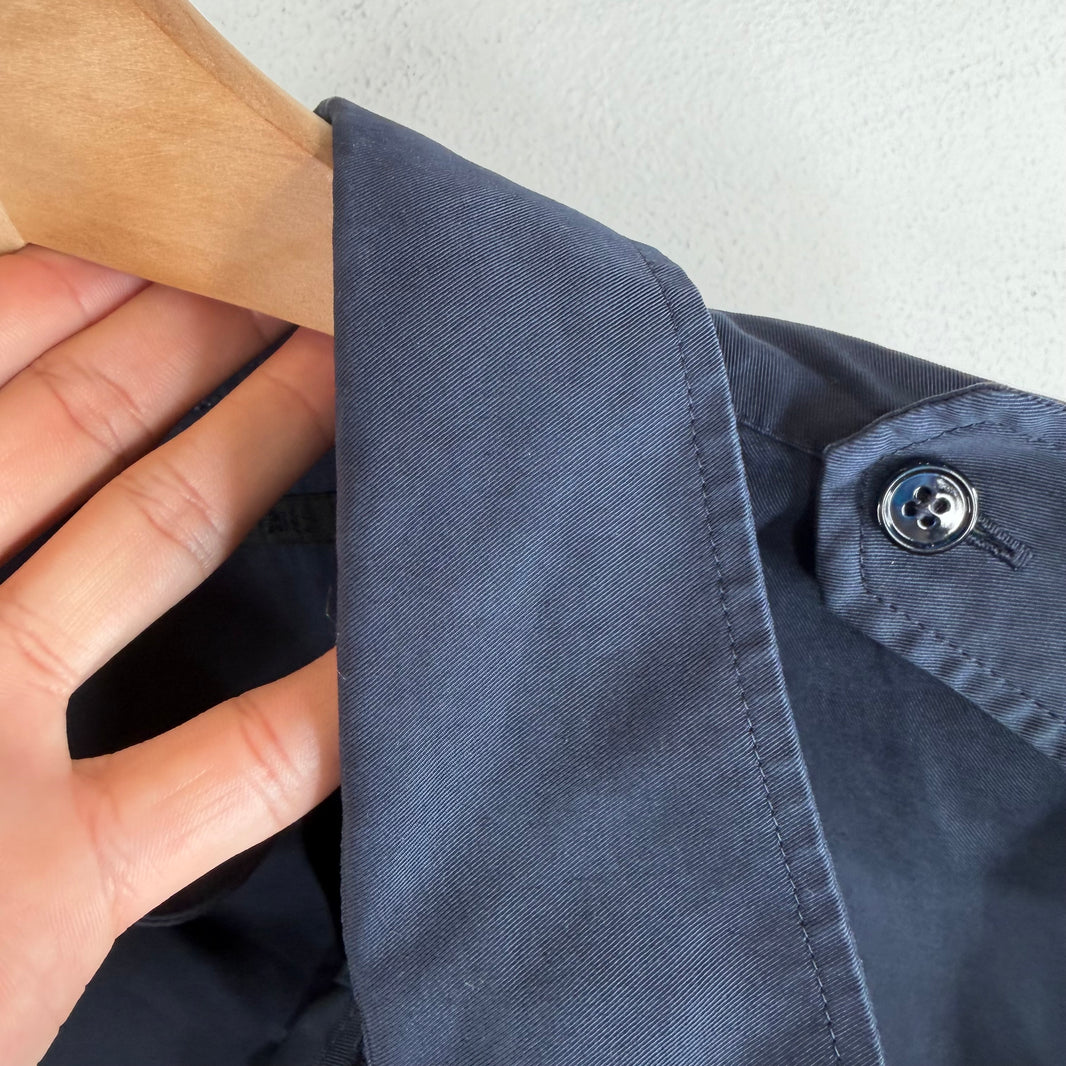 Helmut Lang Navy Bondage Button Up Shirt