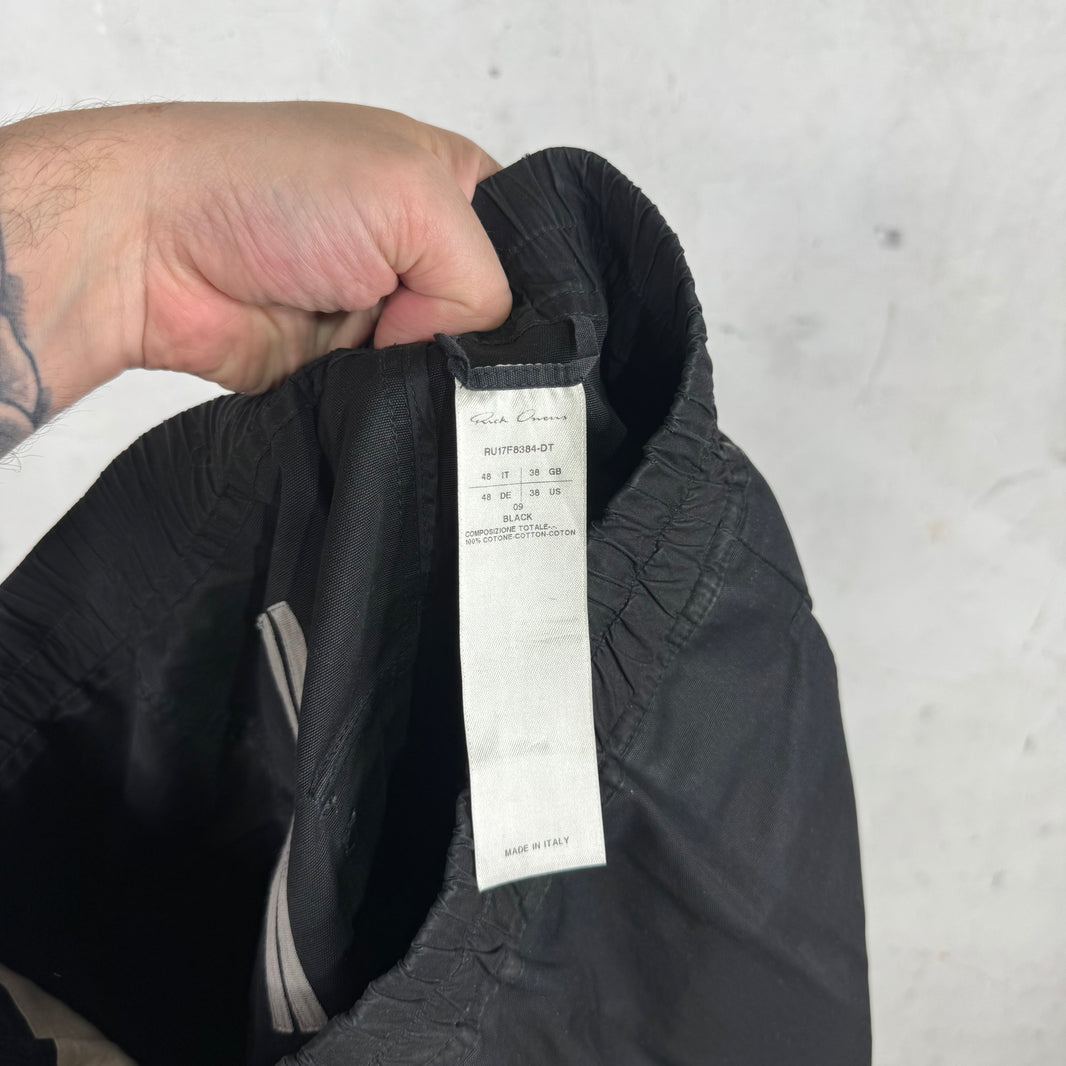 Rick Owens Glitter Black Pod Shorts