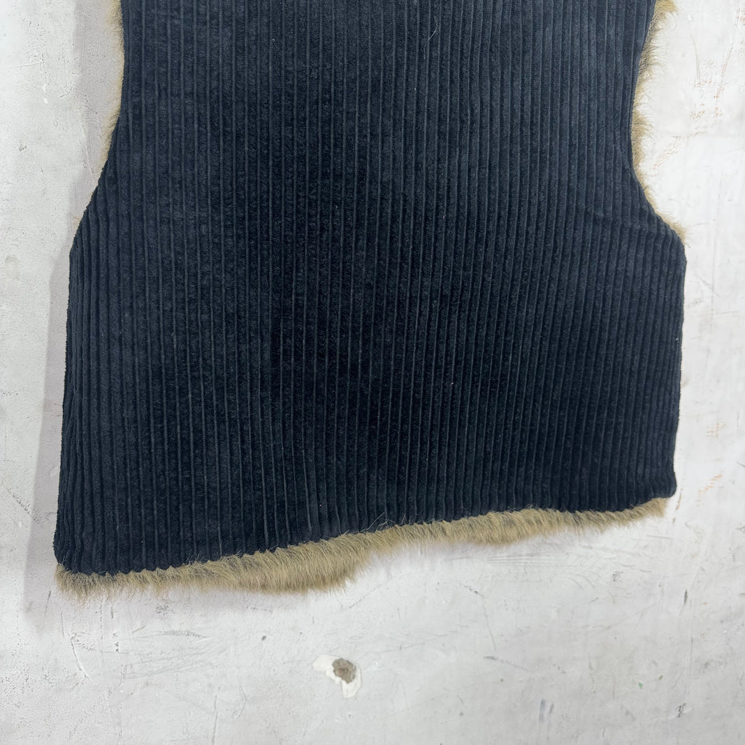 Walter Van Beirendonck Fur Lined Corduroy Vest