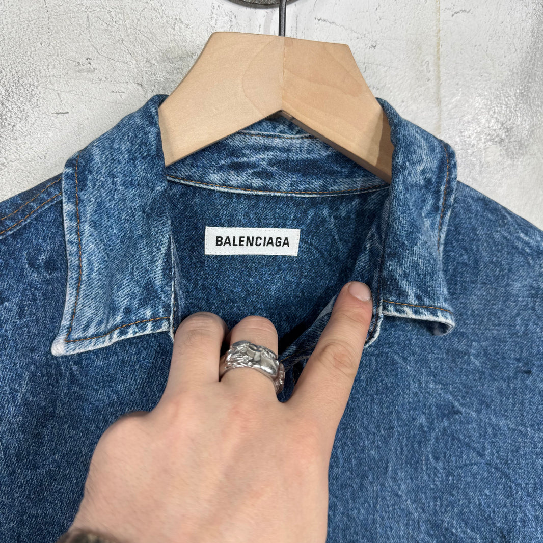 Balenciaga Blue Trompe Shirt