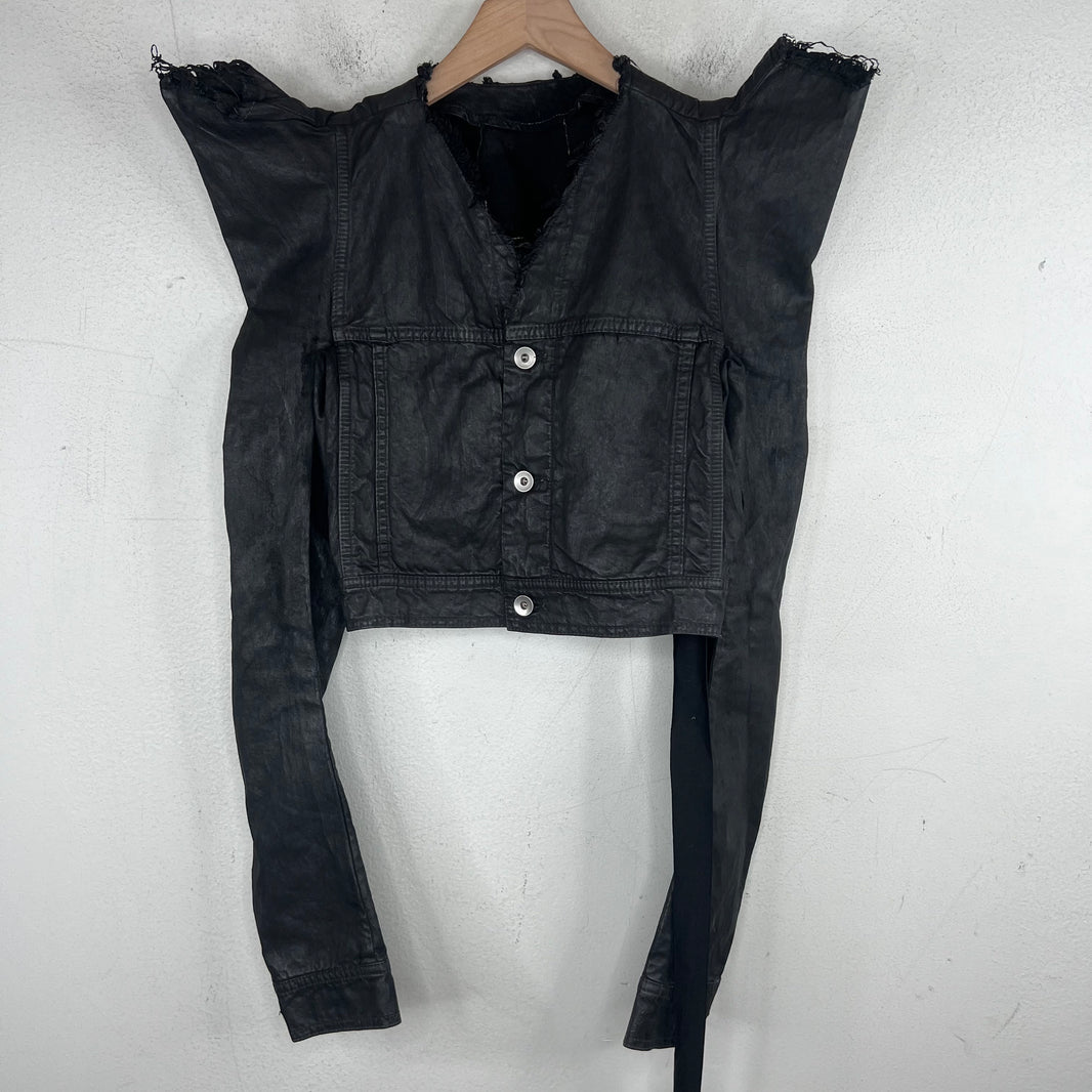 DRKSHDW Tec Trucker Waxed Denim Jacket