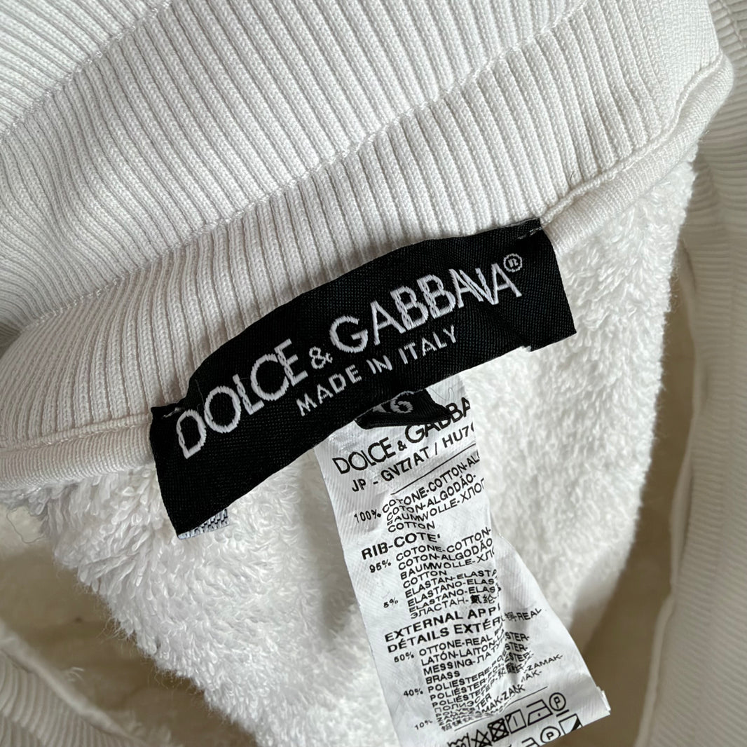 D&G White Fleece Sweatpants