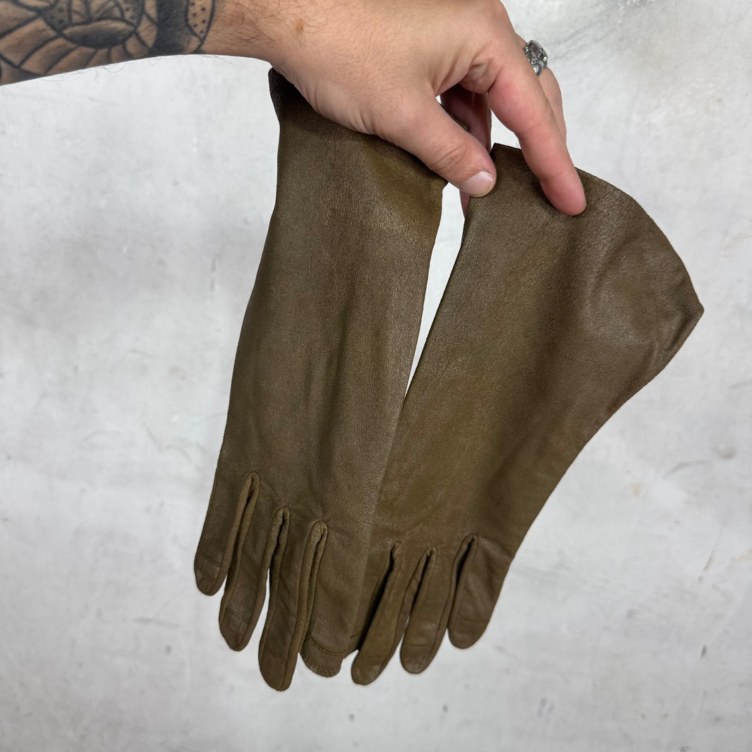 Rick Owens Leather Hunting Gloves