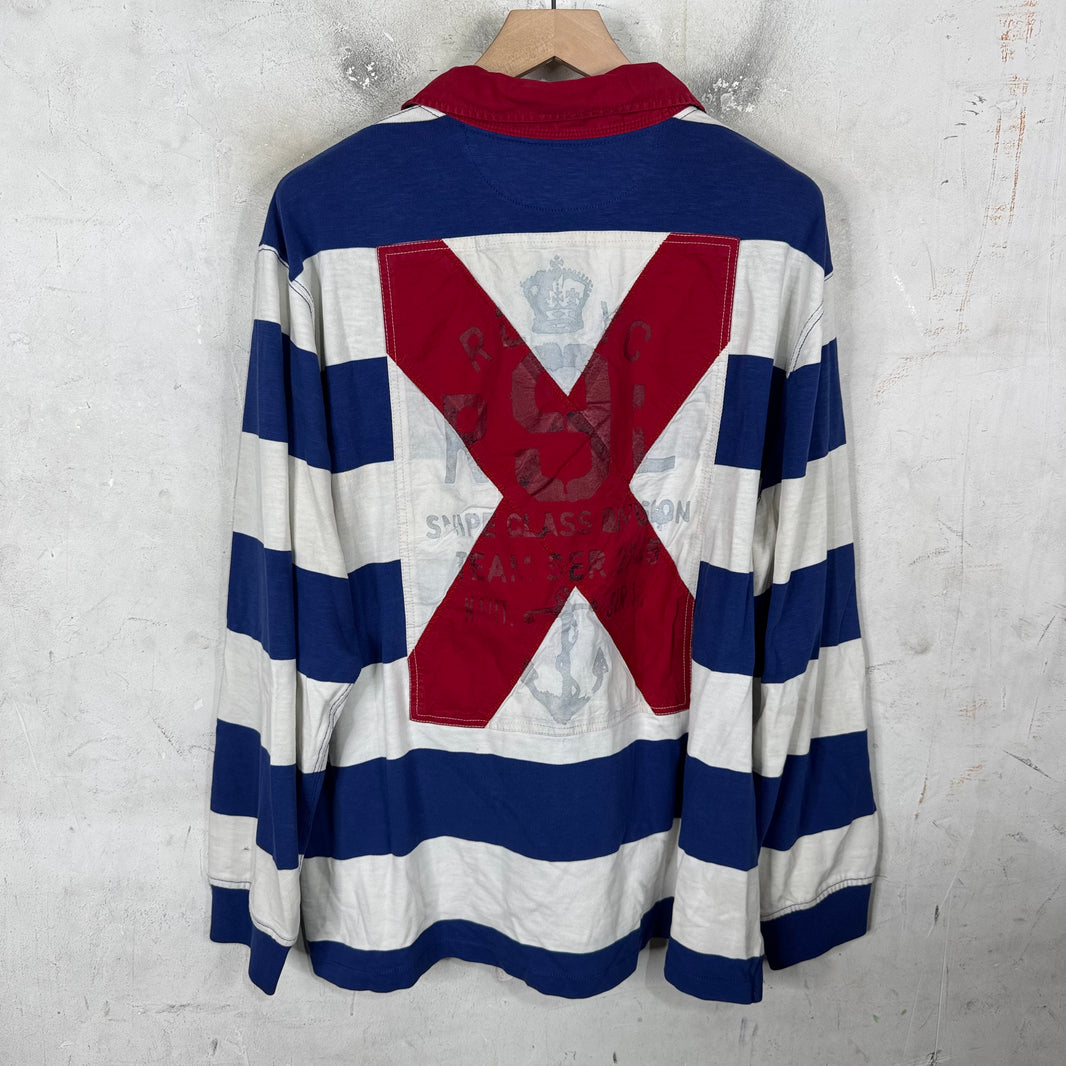 Ralph Lauren RLYC Blue/White Striped Rugby