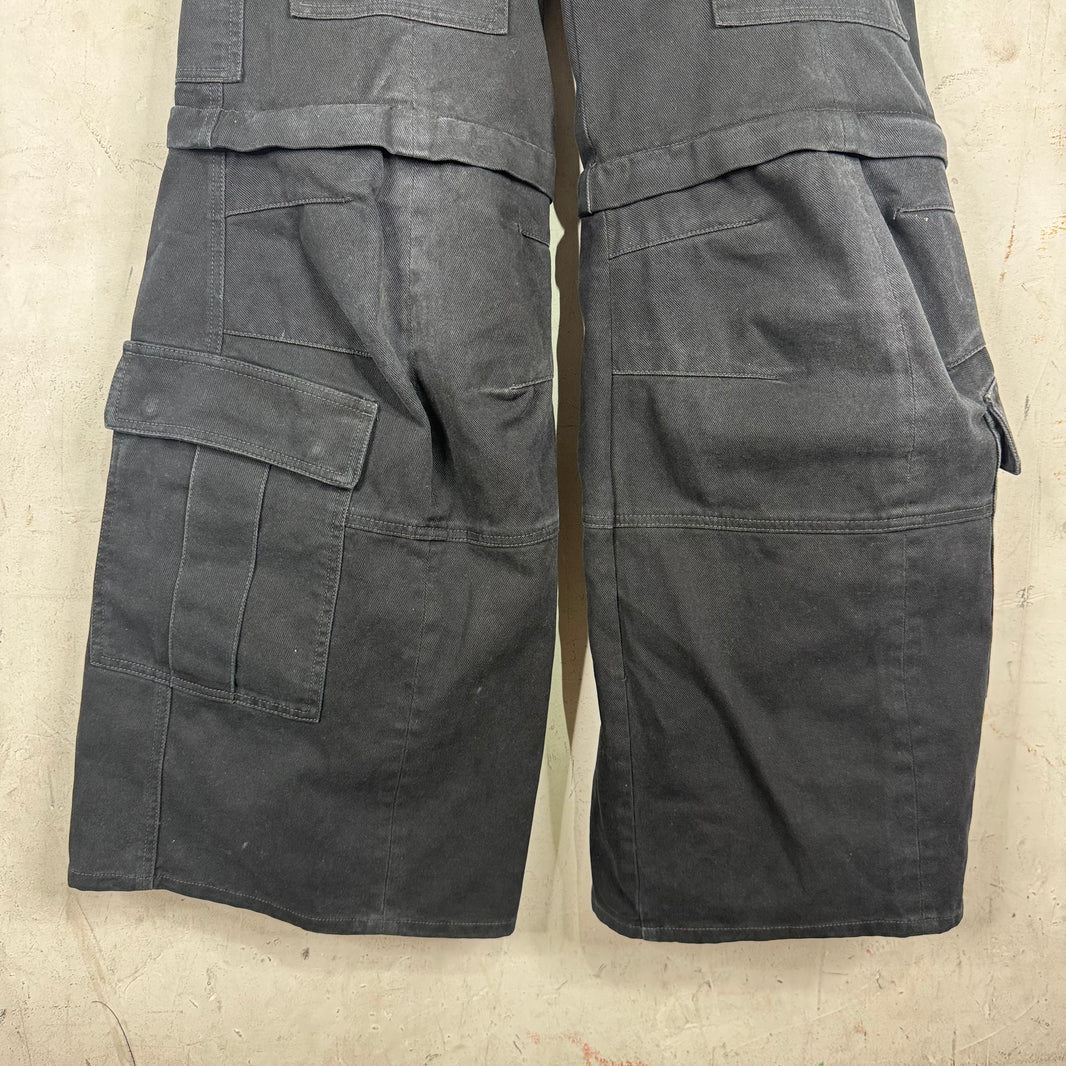 Balenciaga 2023 Denim Flared Convertible Cargos