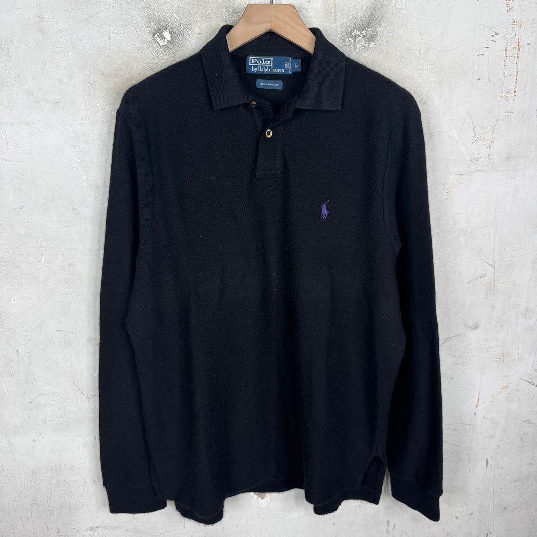 Polo Ralph Lauren Black/ Purple Cashmere Rugby