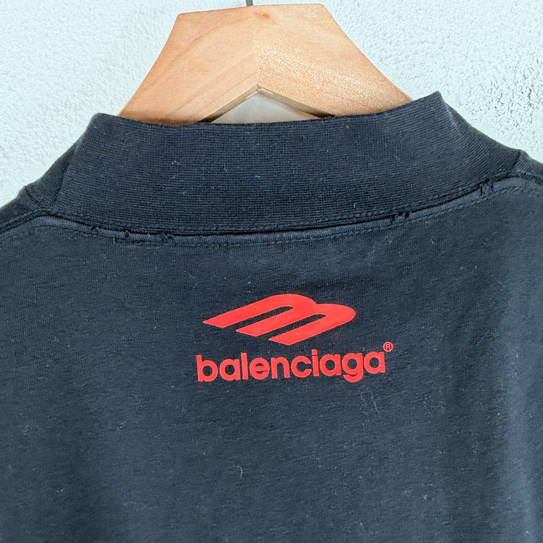 Balenciaga Sample Oversized Multi Logo Racer T-Shirt