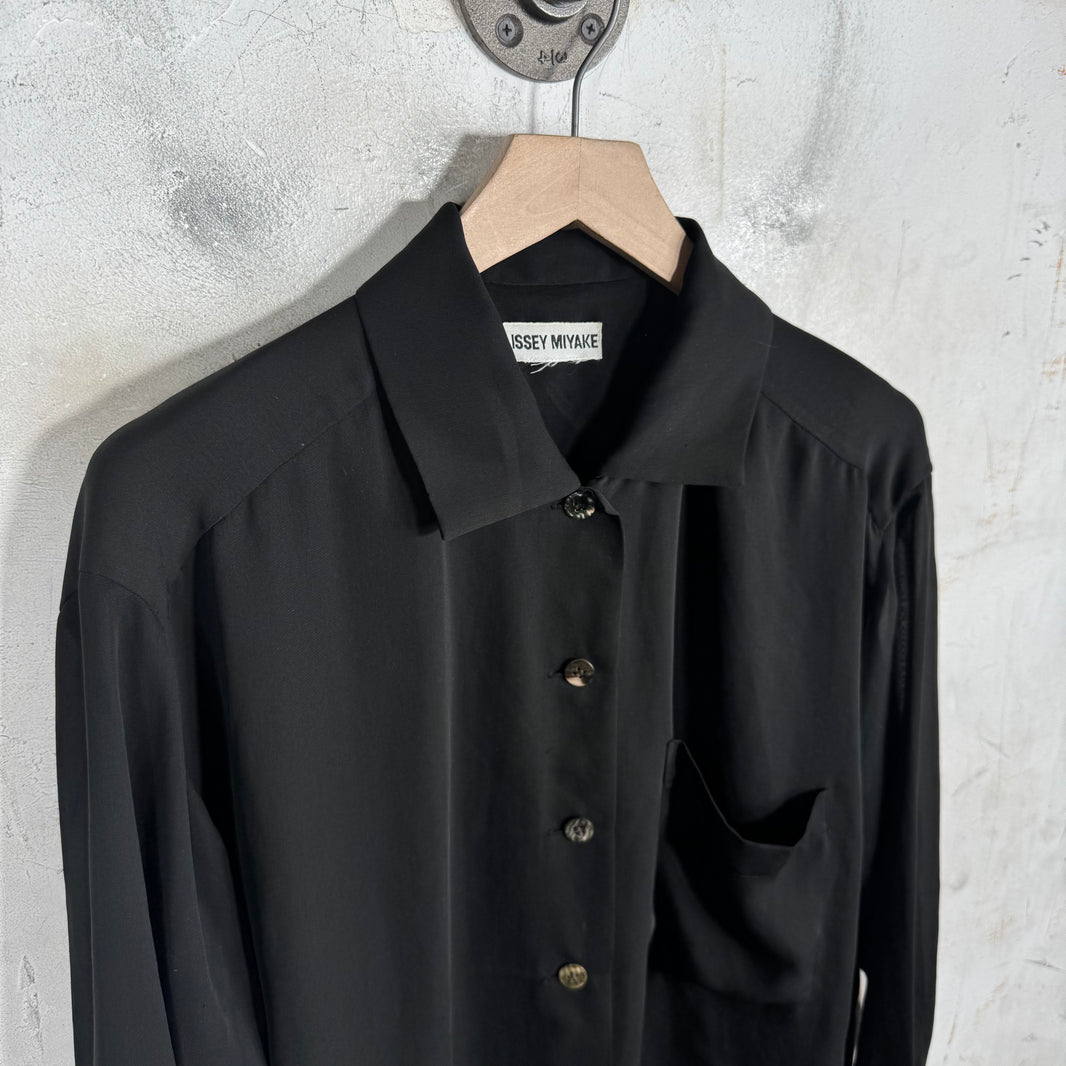Issey Miyake Black Viscose L/S Shirt