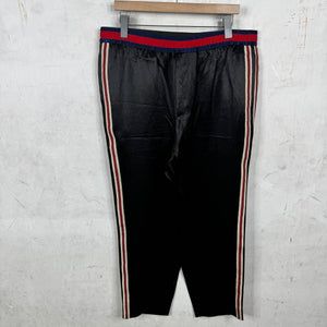 Gucci Black Stripped Satin Pants